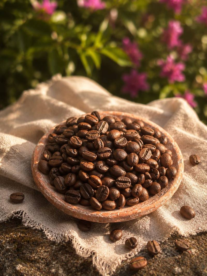 Roasted Robusta coffee beans from Wana Lestari, Pupuan, Bali